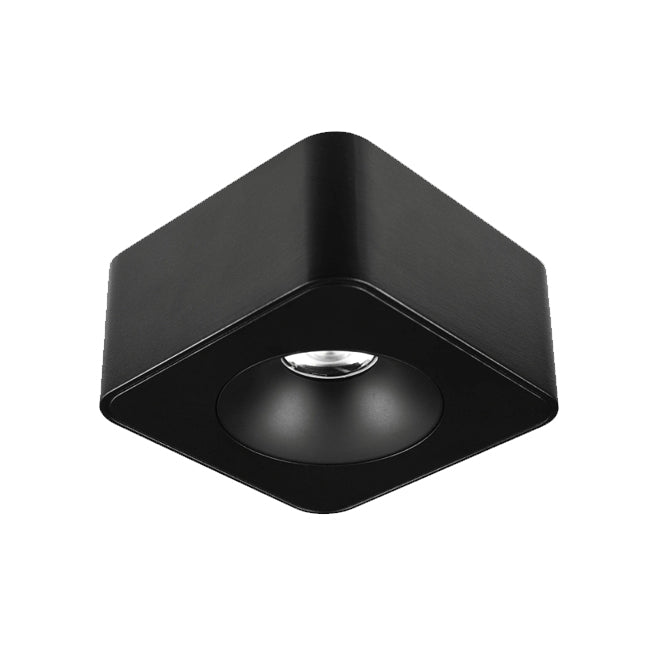 Plafon metal negro 11x11x6cm 1 luz 9W LED  - TOPL0022