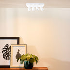 Foco metal dimeable blanco 20x8 cm 4 luces LED 3W - TORE0002