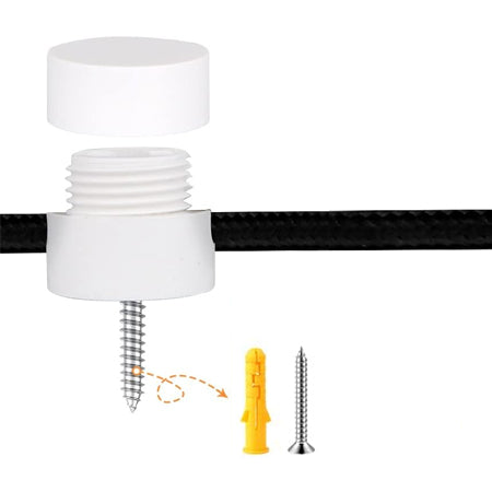 Soporte blanco para cable eléctrico - TOSO0001
