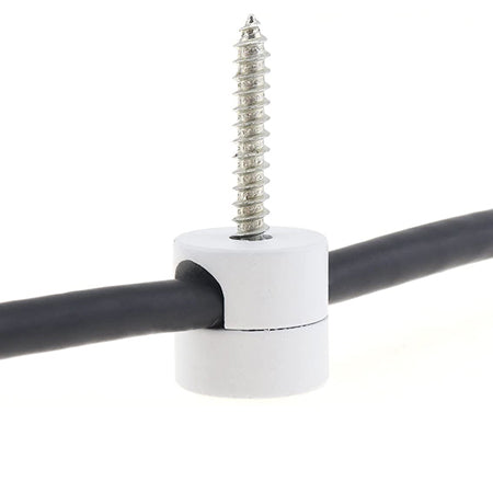 Soporte blanco para cable eléctrico - TOSO0001