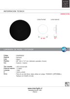 Aplique aluminio negro exterior con control de temperatura Ø18 cm 12W IP65  LED - VKAP0003