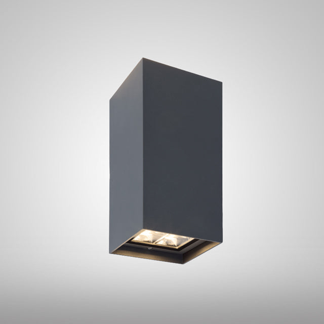 Aplique aluminio gris oscuro exterior bidireccional IP65 LED 2x10W - VKAP0004