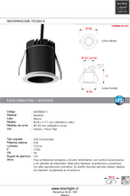 Foco embutido aluminio blanco 10º 9W LED - VKFO0011