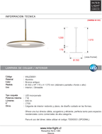 Lámpara colgante aluminio bronce antiguo dimerizable 7W LED - VKLC0001
