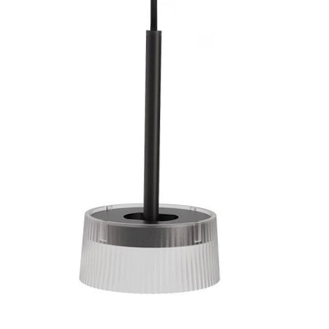 Lámpara colgante aluminio negro acrílico transparente IP54 3000K 12W LED - VKLC0009