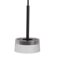Lámpara colgante aluminio negro acrílico transparente IP54 3000K 12W LED - VKLC0009