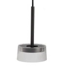 Lámpara colgante aluminio negro acrílico transparente IP54 3000K 12W LED - VKLC0009