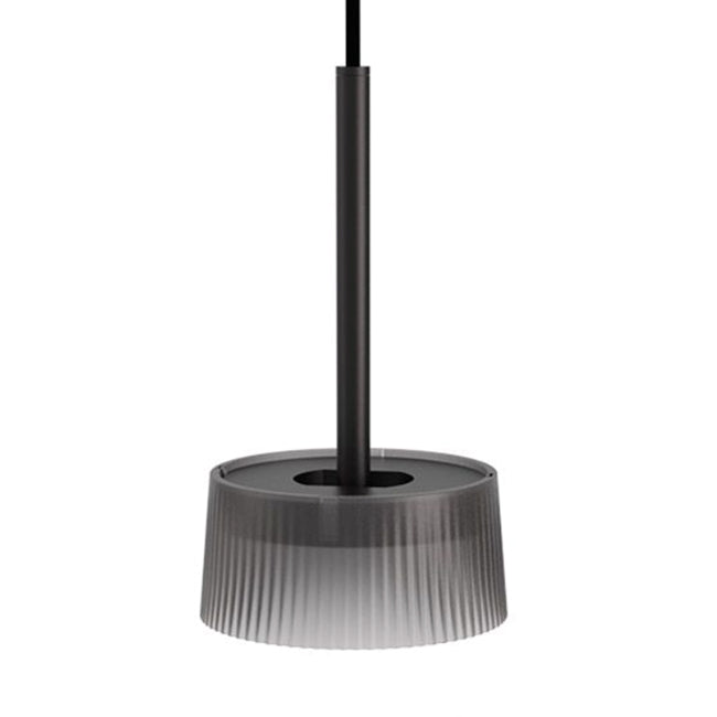 Lámpara colgante aluminio negro acrílico gris IP54 3000K 12W LED - VKLC0003