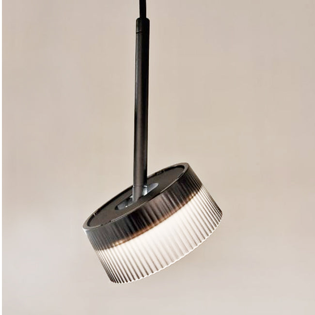 Lámpara colgante aluminio negro acrílico gris IP54 3000K 12W LED - VKLC0003