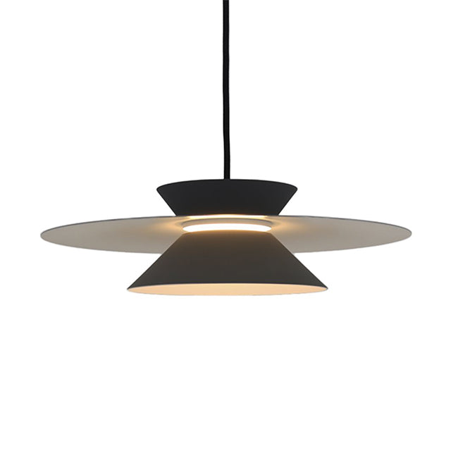 Lámpara colgante aluminio negro dimerizable 12W LED - VKLC0006