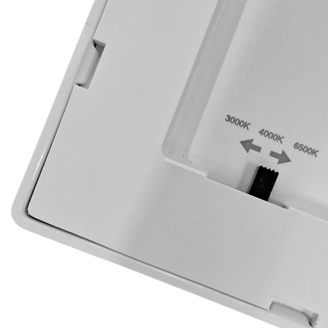 Plafón o embutido PVC cuadrado blanco 22,5x22,5x3 cm LED 24W  - VKPL0004