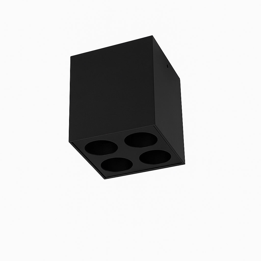 Plafón aluminio negro dimeable 6,6x8,3 cm 8W  LED - VKPL0006
