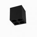 Plafón aluminio negro dimeable 6,6x8,3 cm 8W  LED - VKPL0006