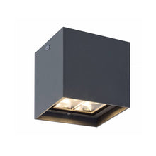 Cargar imagen en el visor de la galería, Plafón aluminio gris oscuro IP65 10x10 cm 12W  LED - VKPL0007
