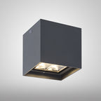 Plafón aluminio gris oscuro IP65 10x10 cm 12W  LED - VKPL0007