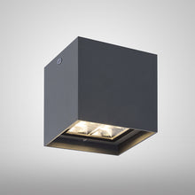 Cargar imagen en el visor de la galería, Plafón aluminio gris oscuro IP65 10x10 cm 12W  LED - VKPL0007
