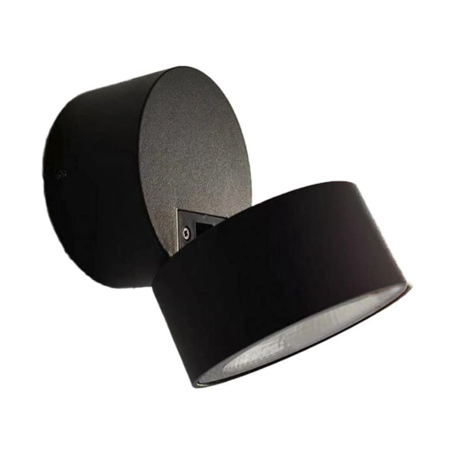 Plafón aluminio negro movible 90º Ø9x9,5 cm 6W LED - VKPL0008