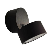 Cargar imagen en el visor de la galería, Plafón aluminio negro movible 90º Ø9x9,5 cm 6W LED - VKPL0008
