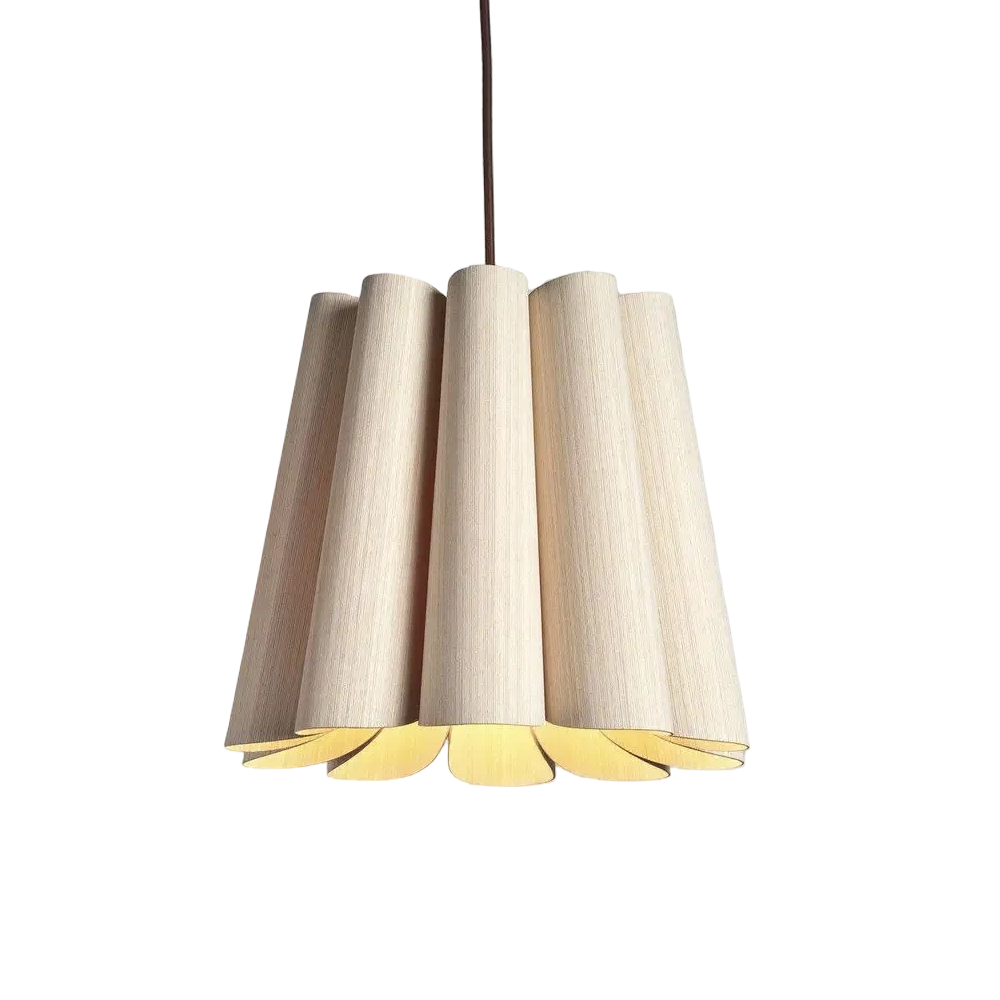 Lámpara colgante madera natural Ø 32 cm E27 - A pedido - WPLC0007