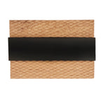 Apliqué madera nativa calada natural con negro LED 10W - ZIAP0001