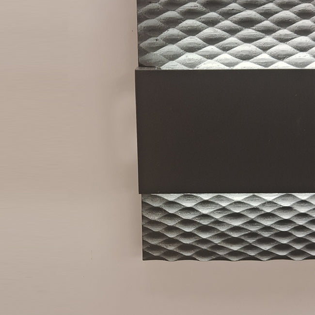 Apliqué madera nativa calada negro LED 10W - ZIAP0003