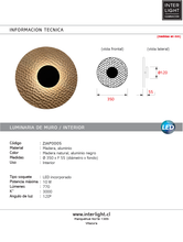 Cargar imagen en el visor de la galería, Apliqué madera natural aluminio negro cm LED 10W - ZIAP0005
