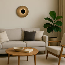 Cargar imagen en el visor de la galería, Apliqué madera natural aluminio negro cm LED 10W - ZIAP0005
