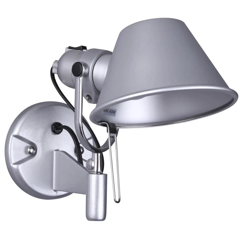 Apliqué gris movible Ø14x20 cm E27 - LGAP0010