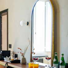 Cargar imagen en el visor de la galería, Apliqué metal vidrio negro Ø16x14 cm G9 - LGAP0064
