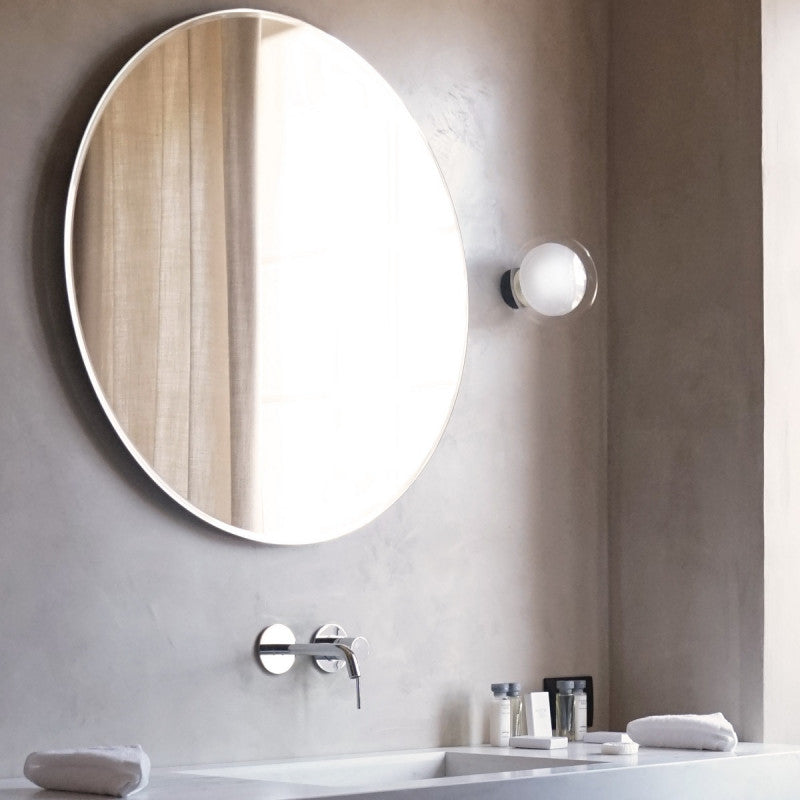 Apliqué metal vidrio negro Ø16x14 cm G9 - LGAP0064