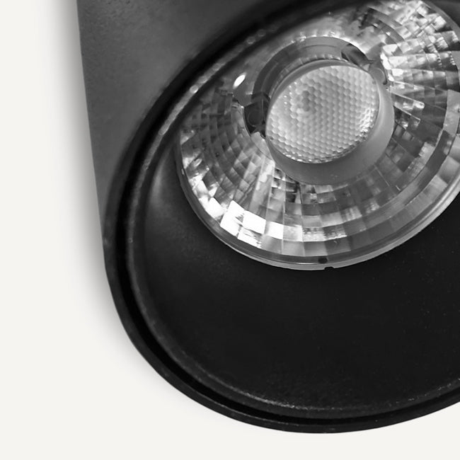 Foco metal negro para riel magnético LED 15W - ARFO0101