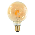Ampolleta bola calida vidrio ámbar 4W G95 E27 - BEAM0003