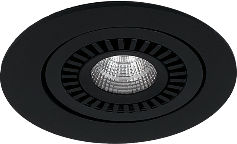 Foco embutido aluminio negro dimeable Ø10,8 cm LED 9W - TOFO0048