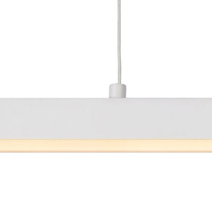 Lámpara colgante aluminio blanco largo 1,185 mt. dimeable LED 30W - LULC0239