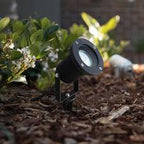 Estaca jardín resina negro IP65 Ø 10x32 cm GU10 - MUES0004