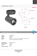 Foco metal negro Ø 4,5x9 cm LED 7W - MUFO0064