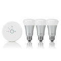 Ampolleta luz cálida, fría, RGB E27 3 x 9W + kit control - PHAM0028