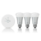 Ampolleta luz cálida, fría, RGB E27 3 x 9W + kit control - PHAM0028