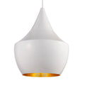 Lámpara colgante metal aluminio blanco dorado Ø 23 cm E27 - SULC0038