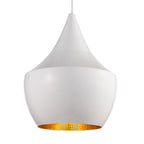 Lámpara colgante metal aluminio blanco dorado Ø 23 cm E27 - SULC0038