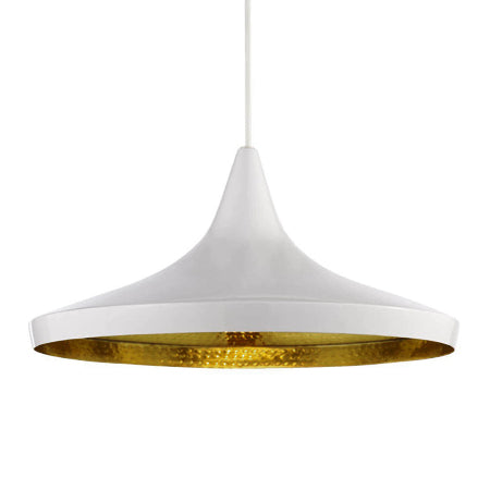 Lámpara colgante metal aluminio blanco dorado Ø 36 cm E27 - SULC0039