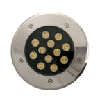 Foco embutido piso exterior acero inoxidable IP 65 Ø18x90 cm 12W - BEFO0014