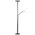 Lámpara de pie aluminio brazo lector negro anodizado Ø 25x1,80 cm LED 25W - 10W - WALP0014