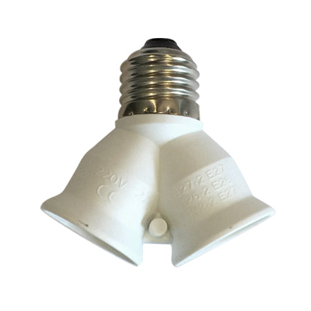 Adaptador para dos luces E27 - KKAD0001 - Blanco