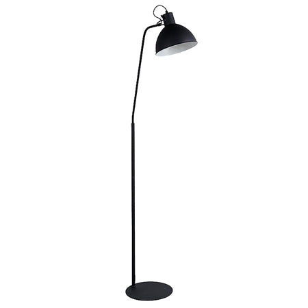 Lámpara de pie metal negro Ø 28x1,60 cm E27 - LULP0010