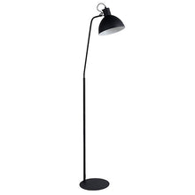 Cargar imagen en el visor de la galería, Lámpara de pie metal negro Ø 28x1,60 cm E27 - LULP0010
