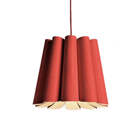 Lámpara colgante madera rojo Ø 32 cm E27 - A pedido