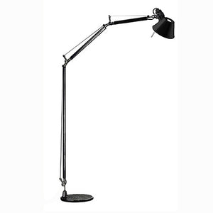 Lámpara de pie metal articulado negro Ø28x1,72 cm E27 - LGLP0008