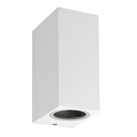 Apliqué bidireccional aluminio blanco exterior IP 44 6,5x15 cm 2 luces  GU10 - MUAP0009