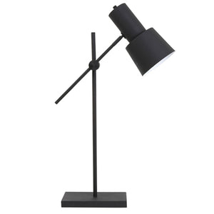 Lámpara sobremesa metal negro 25x68 cm E27